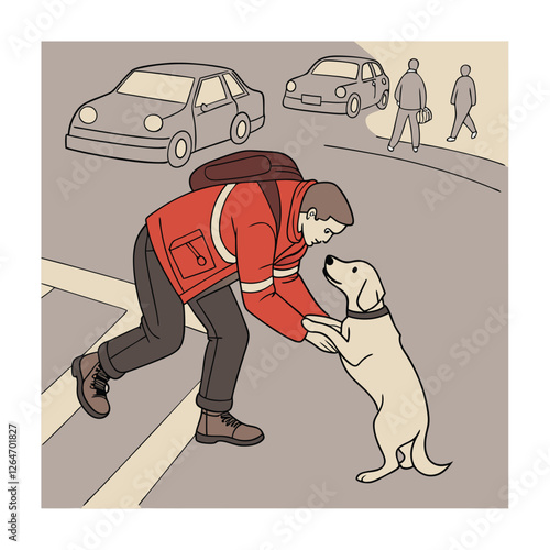 Animal rescue themed vector illustrations.