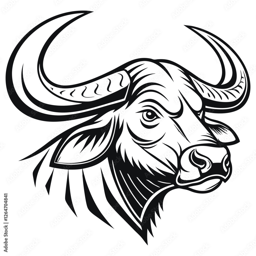 Obraz premium Bold and Clean Cow Clipart.