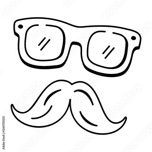 Father props icon in linear style 
