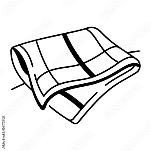 A doodle style icon of handkerchief 
