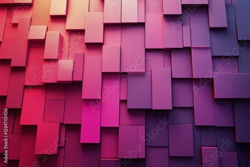 Colorful layers of fabric create a striking visual display in a textile workshop