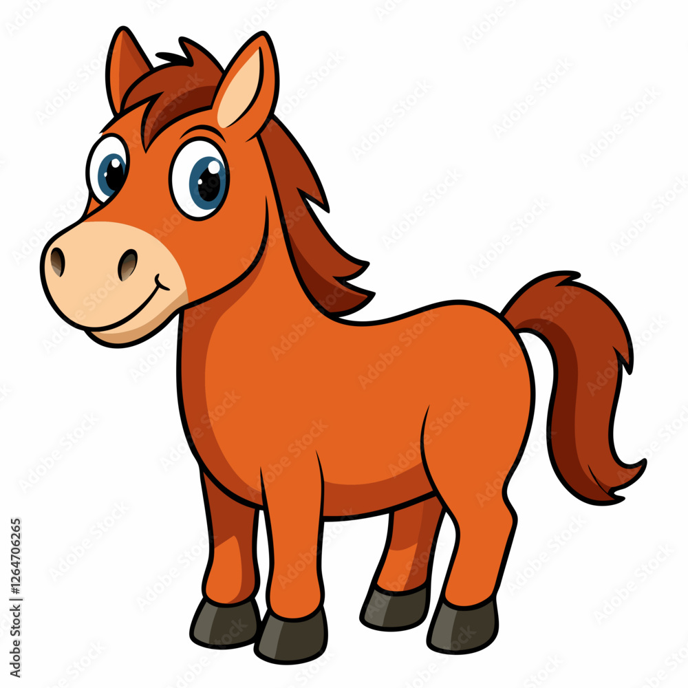 brown horse cartoon brown horse cartoon