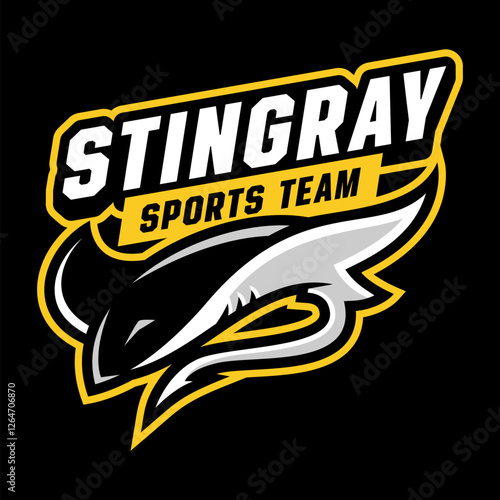 STINGRAY SPORTS MASCOT LOGO DESIGN 