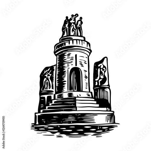 A vintage illustration of roman victory monument