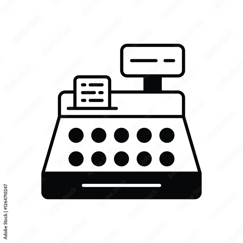 Cash Register vector icon Cash Register vector icon