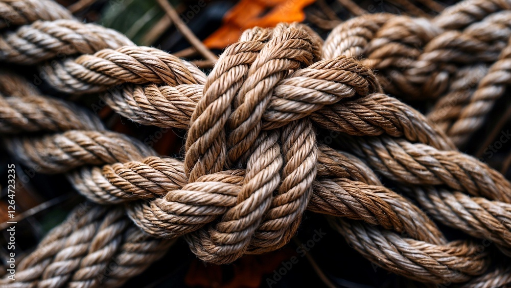 Intricate details of a beautifully tied knot Intricate details of a beautifully tied knot
