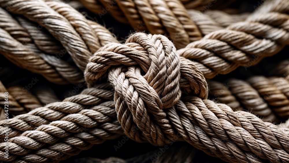 Intricate knot displaying exceptional craftsmanship and strength Intricate knot displaying exceptional craftsmanship and strength
