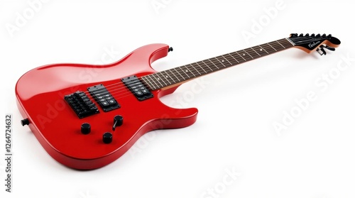 Glossy Red Electric Guitar
