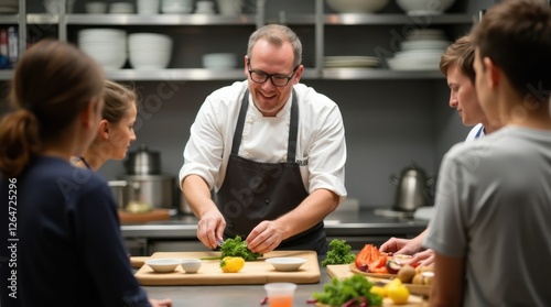 Chef Instructing Cooking Class