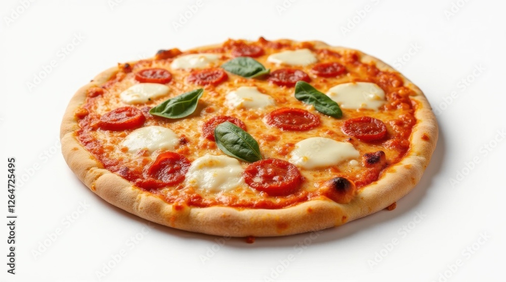 Pizza with Melted Cheese and Toppings Pizza with Melted Cheese and Toppings