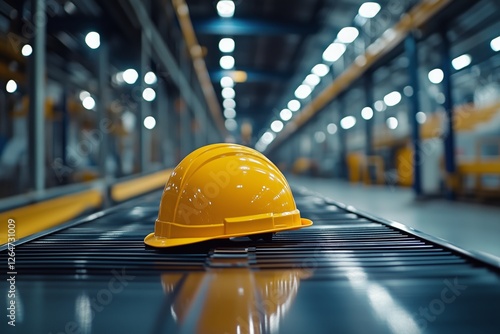 Safety gear on construction site symbolizes hard work and commitment to safet...