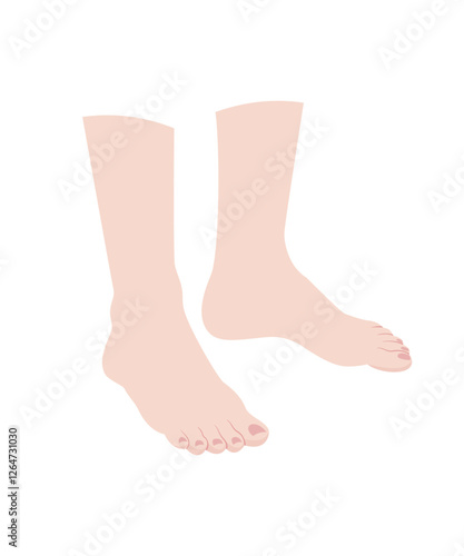 Human feet and ankles, light skin.