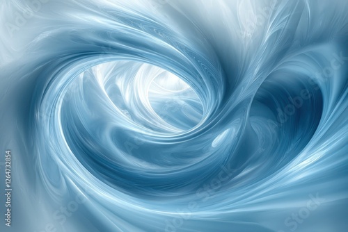 Swirling blue abstract art digital creation modern design ethereal environment artistic perspective