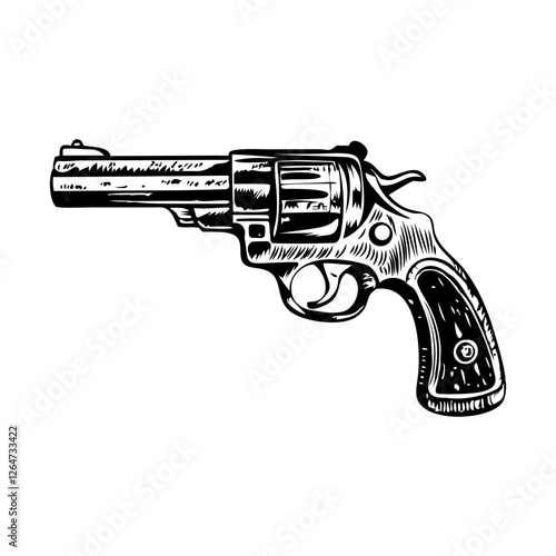 Sketchy illustration of a vintage gun