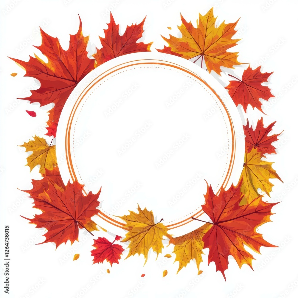 Fall Festival Flyer. Creative Business Card Design with Colorful Maple Leaves and Floral Elements Fall Festival Flyer. Creative Business Card Design with Colorful Maple Leaves and Floral Elements