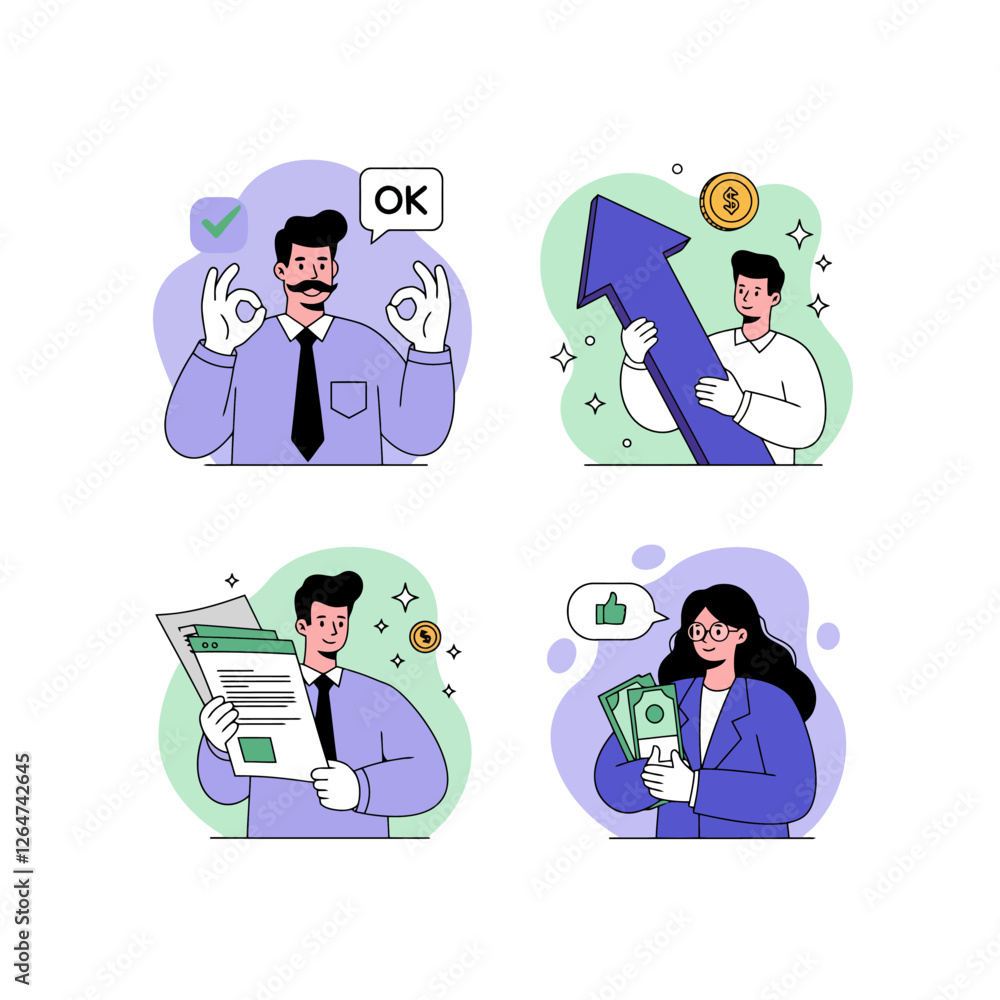 Business Success and Approval Concepts with Positive Feedback and Growth Business Success and Approval Concepts with Positive Feedback and Growth