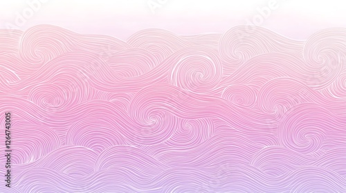 Abstract Pink and Purple Swirling Wave Pattern Design