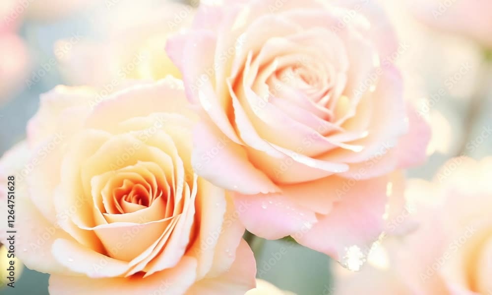 Sweet color roses flowers in pastel tone with blurred style for background pattern texture Sweet color roses flowers in pastel tone with blurred style for background pattern texture
