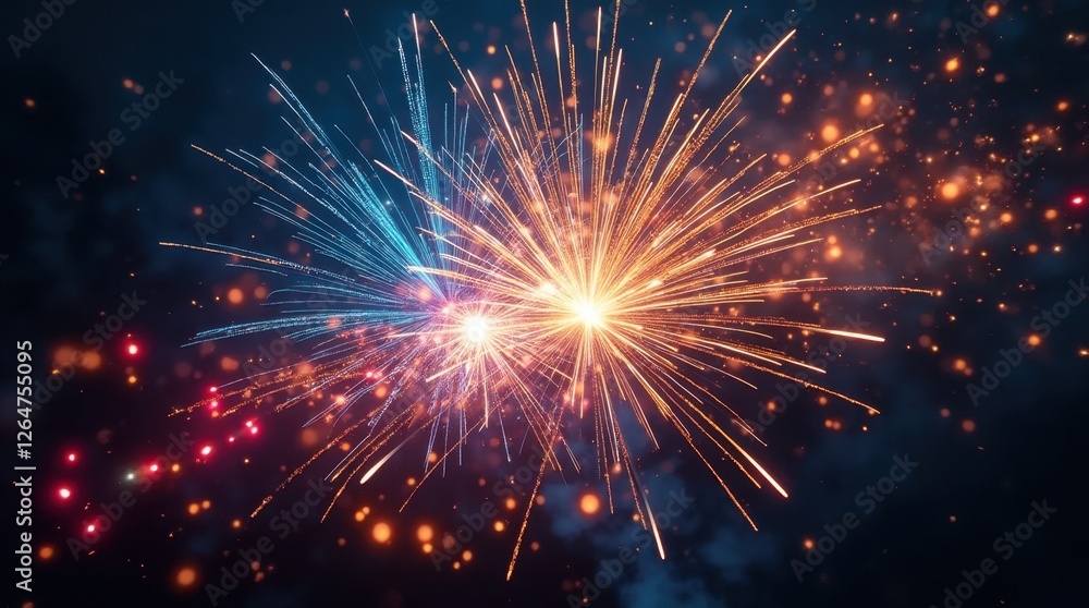 Fototapeta premium High-Energy Fireworks Burst Background