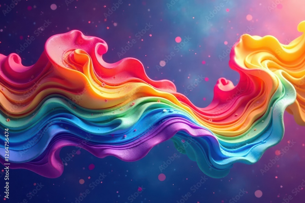 Fluid rainbow swirl, vibrant color transition, energy, rainbow Fluid rainbow swirl, vibrant color transition, energy, rainbow