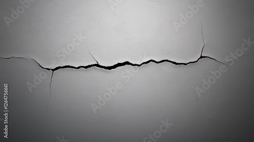 Cracked wall surface detail indoor setting image neutral background close-up texture analysis