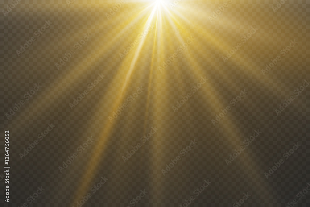 Bright light rays, light flash effect. On a transparent background. Bright light rays, light flash effect. On a transparent background.
