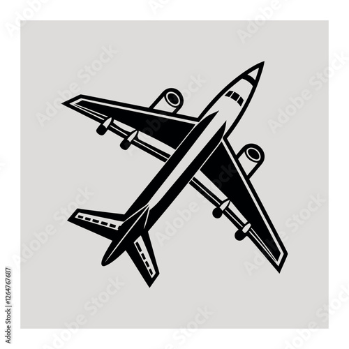 Airplane silhouette image and photo