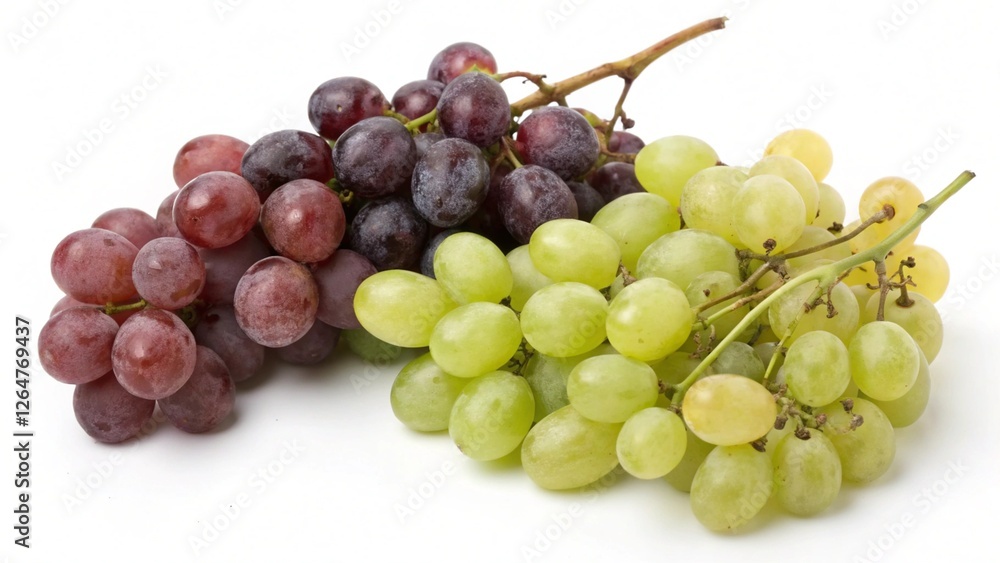 Red and Green Grapes: A cluster of vibrant red and green grapes, bursting with juicy freshness, takes center stage in this captivating still life. The image captures the plump. Red and Green Grapes: A cluster of vibrant red and green grapes, bursting with juicy freshness, takes center stage in this captivating still life. The image captures the plump.