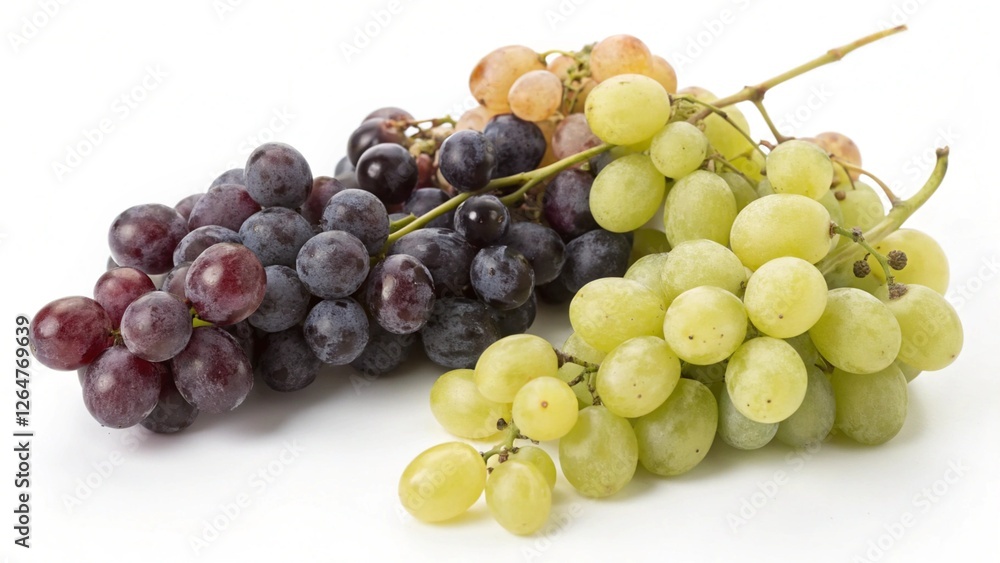 Fresh Grape Harvest: A vibrant cluster of red and green grapes, showcasing the diversity of colors and textures in a bountiful harvest. Fresh Grape Harvest: A vibrant cluster of red and green grapes, showcasing the diversity of colors and textures in a bountiful harvest.