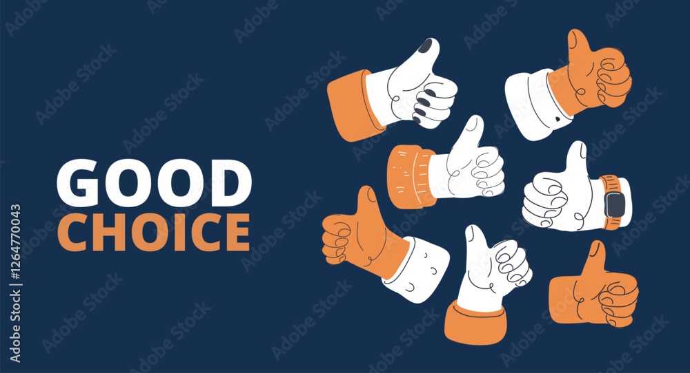 Cartoon vector illustration of hands with fingers raised, symbolizing unity, encouragement, and positive affirmation over dark background Cartoon vector illustration of hands with fingers raised, symbolizing unity, encouragement, and positive affirmation over dark background