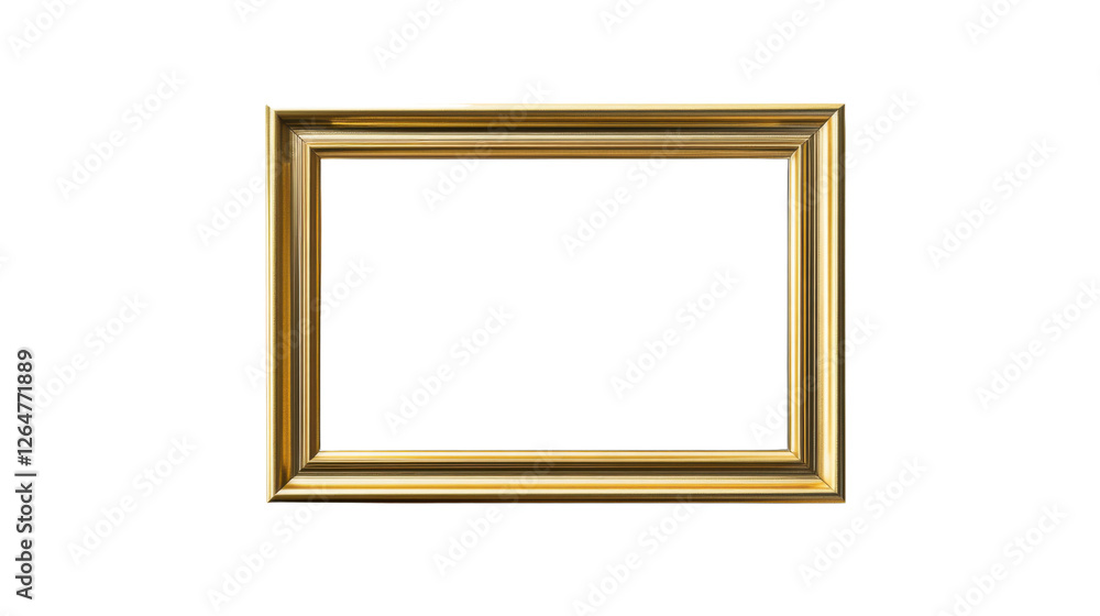 golden picture frame isolated on transparent background golden picture frame isolated on transparent background