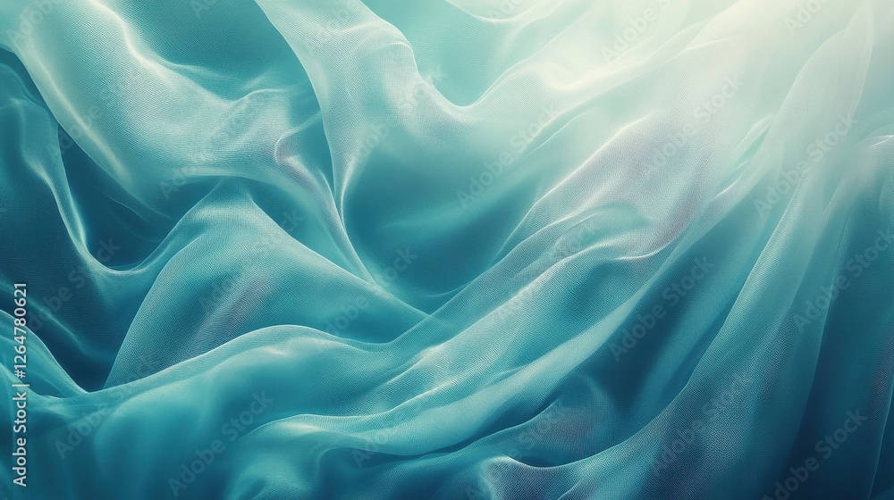 Fototapeta premium Turquoise Aqua Silk Satin Fabric Texture Ultra HD