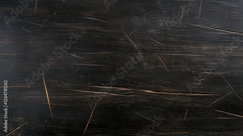 Deep Dark Grunge Texture with Rough Scratches and Striations on a Weathered Background