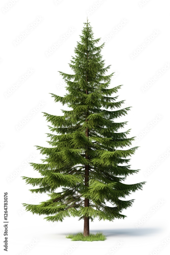 Fototapeta premium Fir tree isolated on white