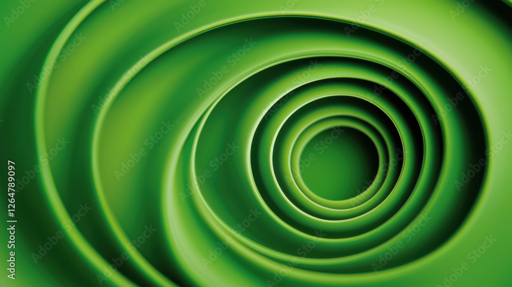 Abstract green spiral pattern symbolizing nature and growth in a minimalistic design. Abstract green spiral pattern symbolizing nature and growth in a minimalistic design.
