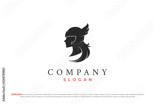 goddess valkyrie modern logo design