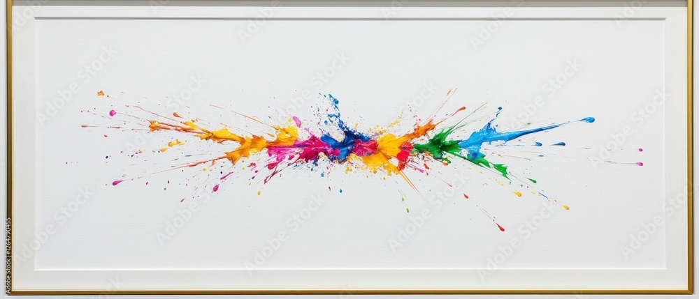 Fototapeta premium Abstract Colorful Paint Explosion on White Background