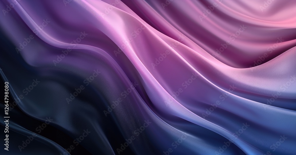 A flowing fabric texture with soft gradients of pink, purple, and black colors. A flowing fabric texture with soft gradients of pink, purple, and black colors.