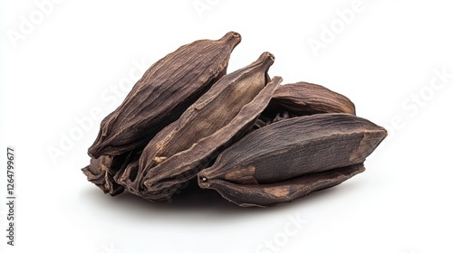 Dried Seed Pods Isolated on White Background for Culinary Use