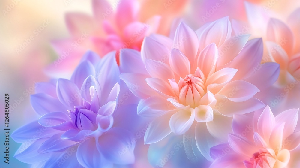 An Expanse of Photorealistic Flowers with Vivid and Dreamy Colors in Bloom An Expanse of Photorealistic Flowers with Vivid and Dreamy Colors in Bloom