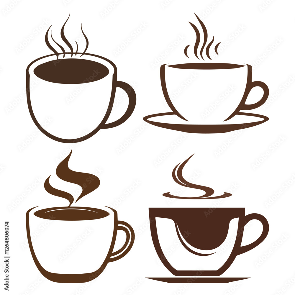 Obraz premium coffee cup icons