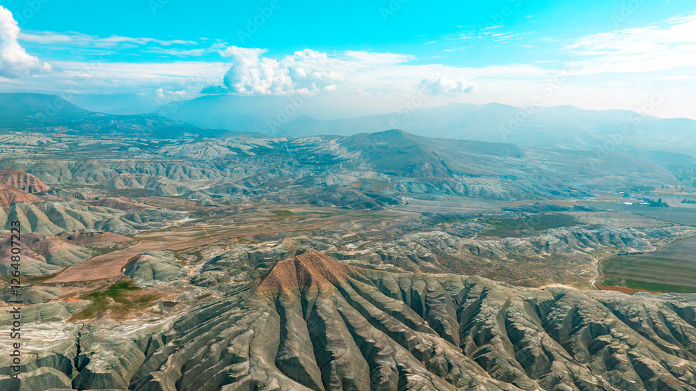 Aerial view of Ankara, Nallıhan Bird Paradise.