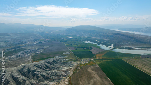 Obraz na płótnie Aerial view of Ankara, Nallıhan Bird Paradise. w salonie
