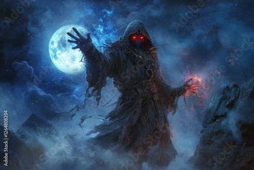 Demonic Entity Under the Full Moon photo