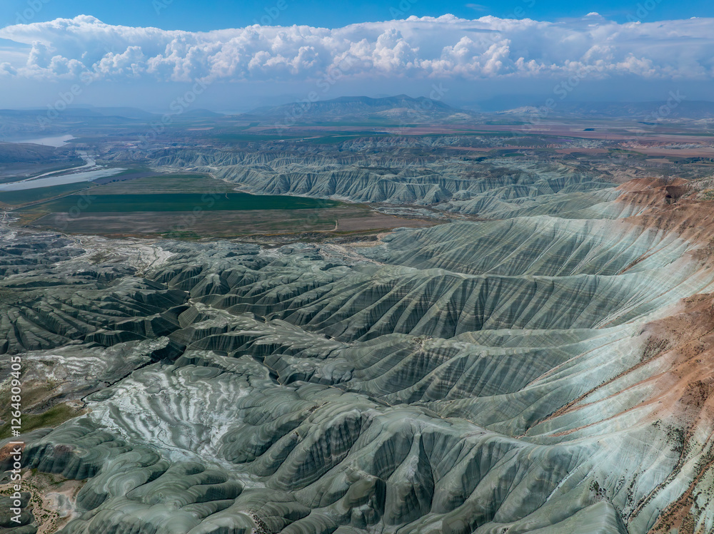 Aerial view of Ankara, Nallıhan Bird Paradise.
