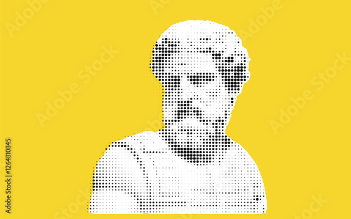 Stylized Portrait of a Classical Philosopher