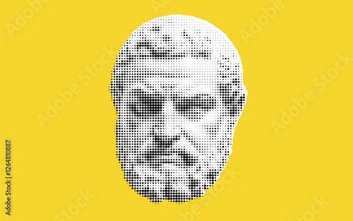 Stylized Head of a Classical Philosopher