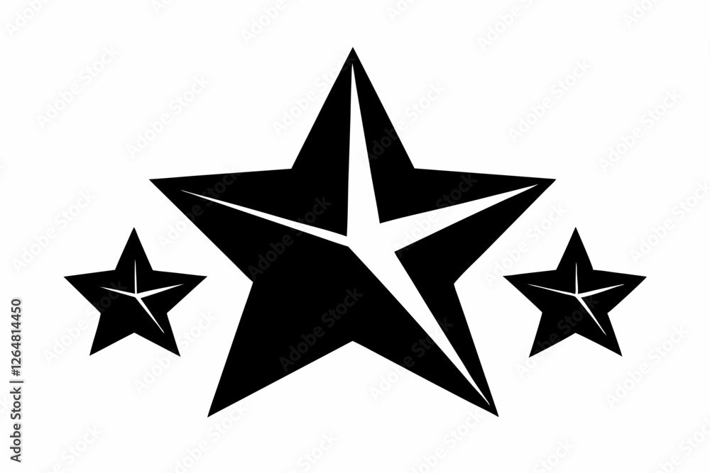 Fototapeta premium star logo design, geometric star icon, abstract star symbol