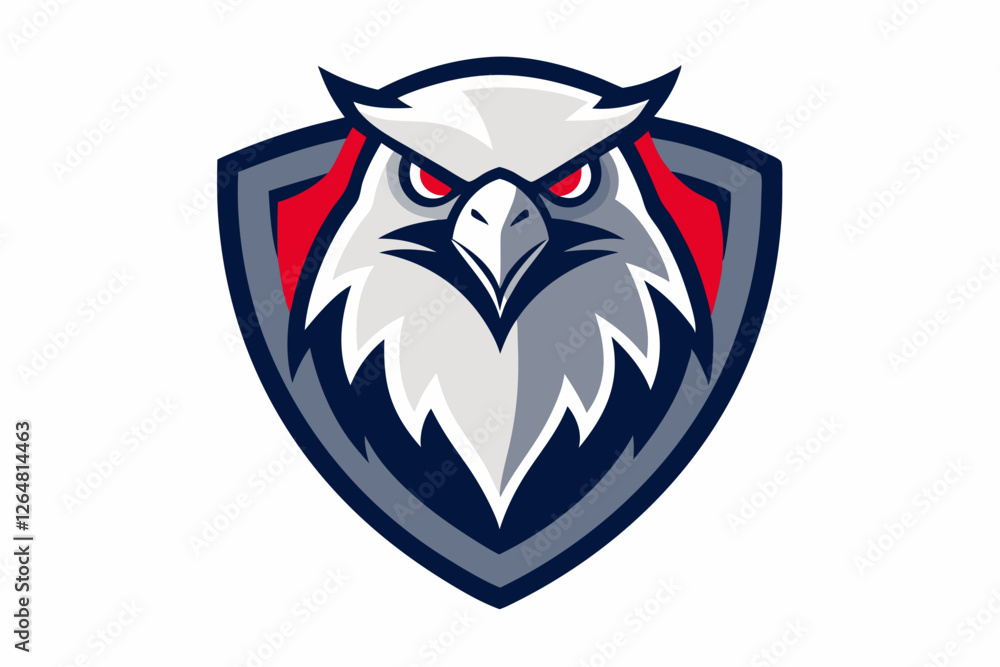 eagle head logo,  shield eagle icon,  geometric bird emblem