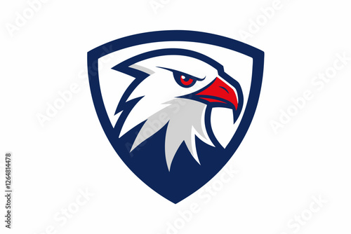 eagle head logo,  shield eagle icon,  geometric bird emblem